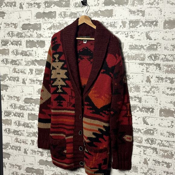 Eddie Bauer Hand Knit Sweater Cardigan Size Medium Women's - Picture 2 of 8